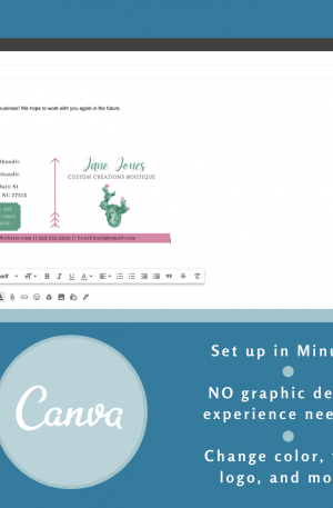Email Signature Template – Cactus Without Headshot
